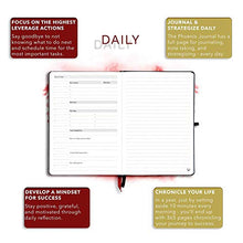 Load image into Gallery viewer, The Phoenix Journal - Best Daily Goal Planner, Organizer, Calendar for Goal Setting, Gratitude, Happiness, Productivity - Vision Board &amp; Habit Tracking - 12 Weeks, Undated, Hardcover (Pink)
