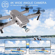 Load image into Gallery viewer, FPV WiFi Drone with 4K Camera Live Video 4CH 6-Axis Gyro Foldable RC Drone Quadcopter for Beginners with Altitude Hold,Headless Mode,APP Control,Trajectory Flight,Gesture Control
