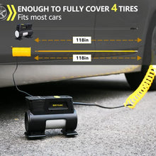 Load image into Gallery viewer, SEYVUM Tire Inflator Portable Air Compressor, [Suitable for Trucks &amp; 150PSI Fast Inflation] Car Tire Pump with Digital Pressure Gauge and Two Powerful Motor, 12V DC Auto Air Pump for Car, RV, Bicycles
