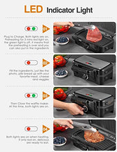 Load image into Gallery viewer, Decen Sandwich Maker, Waffle Maker, Sandwich Grill, 1200-Watts, 5-Gears Temperature Control, 3-in-1 Detachable Non-stick Coating, LED Indicator Display, Cool Touch Handle, Anti-Skid Feet, Black
