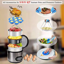 Load image into Gallery viewer, Accessories for Instant Pot, 75PCS Accessories Compatible with 5/6/8Qt Instant Pot - 60 Pcs Parchment Papers, 2 Steamer Baskets, Springform Pan, Egg Rack, Egg Bites Mold, and so
