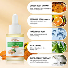 Load image into Gallery viewer, Turmeric Dark Spot Corrector Serum, Turmeric and Vitamin C Serum for Face with Hyaluronic Acid, Turmeric Serum for Dark Spots, Turmeric Repair Face Serum, Anti Acne Serum, Hydrating- 30ml /1oz
