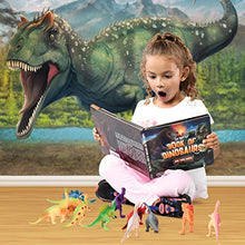 Load image into Gallery viewer, Pack of 12 Toy Dinosaurs Figures With Interactive Dinosaur Sound Book - Realistic Looking Dino Toys for Boys and Girls 3 Years Old &amp; Up
