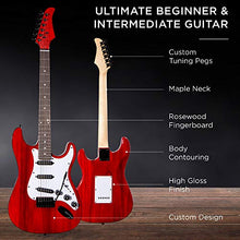Load image into Gallery viewer, Best Choice Products 39in Full Size Beginner Electric Guitar Starter Kit w/Case, Strap, 10W Amp, Strings, Pick, Tremolo Bar - Cherry Red
