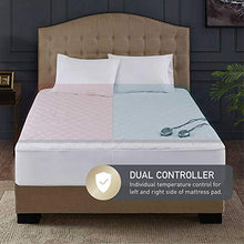 Load image into Gallery viewer, Premium Heated Mattress Pad King Size 78x80 | Quilted Cotton Heated Mattress Pad with 20 Heat Setting Dual Controller &amp; Auto Shut Off | Relieve Sore Muscles/Joints
