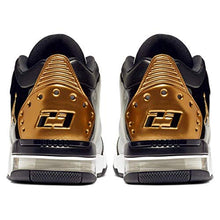 Load image into Gallery viewer, Jordan Air Big Fund Premium White Metallic Gold Black Men's Basketball Shoes (12)

