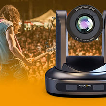 Load image into Gallery viewer, NDI POE PTZ Camera 20x Optical Zoom with HDMI SDI FHD 1080P RS232 RS485 IP Live Streaming via RTSP, RTMP for Conference Room Youtube Church Live streaming Meeting Broadcast Events Sports Education
