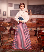 Load image into Gallery viewer, Barbie Inspiring Women Helen Keller Doll (12-inch) Wearing Blouse and Skirt, with Doll Stand &amp; Certificate of Authenticity, Gift for Kids &amp; Collectors
