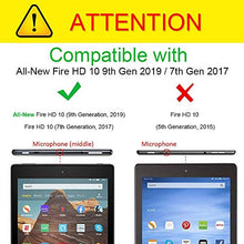 Load image into Gallery viewer, Fintie Case for All-New Amazon Fire HD 10 (7th and 9th Generations, 2017 and 2019 Releases) - [Tuatara Magic Ring] 360 Rotating Multi-Functional Grip Carry Cover w/Built-in Screen Protector, Black
