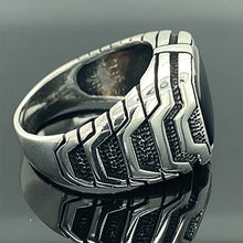Load image into Gallery viewer, Mens Square Onyx Ring, Black Onyx Stone Ring, Modern Silver Men Ring, Signet Man Ring, 925k Sterling Silver Ring, Gift For Him
