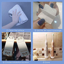 Load image into Gallery viewer, OKF Toothbrush Holder, Electric Toothbrush Holder Electronic Toothbrush Holder for Bathroom Wall Mount Plastic Small White Cute Double Compact Bathroom Tooth Brush Holder 2 Pack
