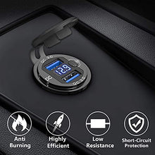 Load image into Gallery viewer, Cigarette Lighter Socket Panel, Qidoe PD3.0 &amp; QC3.0 48W USB C Car Charger and DC 250W Lighter Socket Waterproof Rocker Toggle Switch 12V/24V USB Outlet Panel for Car, RV, Marine, Boat, Camper, Truck
