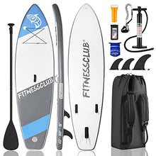 Load image into Gallery viewer, Inflatable Stand Up Paddle Board,10‘x32‘’x5‘’ Durable Lightweight Touring SUP Accessories, Wide Stance, Non-Slip Deck,10L Waterproof Bag Leash,Pump,Carry Bag, Standing Boat for Youth Adult (Blue)
