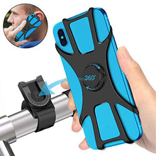 Load image into Gallery viewer, SYOSIN Bike Phone Mount, Detachable 360° Rotation Motorcycle Phone Mount with Adjustable Universal Silicone Handlebar Cradle Compatible with iPhone 11 Pro Max/X/XS MAX/XR/8/8 Plus, Samsung S10/S10e
