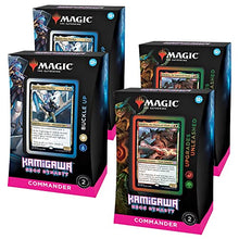 Load image into Gallery viewer, Bundle of 4 Magic: The Gathering Kamigawa: Neon Dynasty Commander Decks | 2 Buckle Up + 2 Upgrades Unleashed
