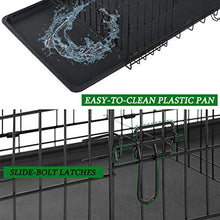Load image into Gallery viewer, Vnewone Large Dog Crate Dog Cage Medium Dog Kennel Animal Pet Crate Pet Cage Metal Wire Double Door Folding Fully Equipped Outdoor Indoor with Plastic Tray and Handle (48")
