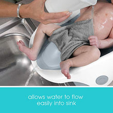 Load image into Gallery viewer, Summer Clean Rinse Baby Bather (Gray) – Bath Support for Use on the Counter, in the Sink or in the Bathtub, Has 3 Reclining Positions and Soft, Quick-Dry Material – Use from Birth until Sitting Up
