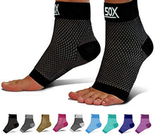 Load image into Gallery viewer, SB SOX Compression Foot Sleeves for Men &amp; Women - BEST Plantar Fasciitis Socks for Plantar Fasciitis Pain Relief, Heel Pain, and Treatment for Everyday Use with Arch Support (Black, Medium)
