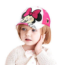 Load image into Gallery viewer, Disney girls Toddler Hat For girlâ€™s ages 2-7 Minnie Mouse Kids Baseball Cap, Pink/White, 2-4T US
