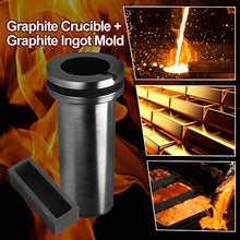 Load image into Gallery viewer, TOAUTO 3KG Gold Melting Furnace,1400W 2000F Digital Electric Melting Furnace with Graphite Crucible for Melt Scrap, Silver, Gold, Copper, Aluminum 110V Refining Casting Furnace

