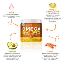 Load image into Gallery viewer, Ready Pet Go! Omega 3 for Dogs | Fish Oil for Dog Shedding, Skin Allergy, Itch Relief, Mange and Hot Spots Treatment | EPA &amp; DHA | Natural Joint Supplement for Dogs, Heart and Brain Health | 90 Chews
