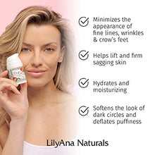 Load image into Gallery viewer, LilyAna Naturals Eye Cream - 2-Month Supply - Made in USA, Eye Cream for Dark Circles and Puffiness, Under Eye Cream, Anti Aging Eye Cream, Improve the look of Fine Lines and Wrinkles, Rosehip and Hibiscus Botanicals - 1.7oz (1-Pack)
