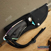Load image into Gallery viewer, 7.5" Tactical Knife Survival Knife Hunting Knife FULL TANG Fixed Blade Knife Etched Damascus Razor Sharp Edge Camping Accessories Camping Gear Survival Kit Survival Gear Tactical Gear 51565 (Gold)
