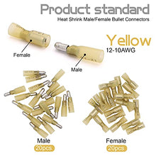 Load image into Gallery viewer, Ruikarhop 120PCS Heat Shrink Bullet Connectors Kit,Waterproof Electrical Female &amp; Male Bullet Butt Terminals(12-10AWG,14-16AWG,18-22AWG)
