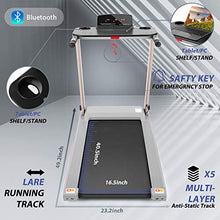 Load image into Gallery viewer, FUNMILY Treadmill, 2.25HP Treadmills for Home with Table &amp; Bluetooth Speaker &amp; Large LCD Monitor, Zero Installation Electric Walking Jogging Machine for Home/Office Use (Gray)

