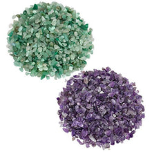Load image into Gallery viewer, SUNYIK Amethyst/Green Aventurine Tumbled Chips Crystal Crushed Pieces Irregular Shaped 1pound(About 460 Gram)
