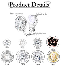 Load image into Gallery viewer, Udalyn 8 Pairs Clip Earrings for Women Fashion Rose Flower CZ Pearl Twist Knot Hypoallergenic Non Pierced Clip On Earrings Wedding Sets
