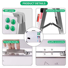 Load image into Gallery viewer, FDAUY Small Dry Erase Board, Magnetic White Board for Kids and Students Portable Mini Whiteboard Easel with Markers Magnets Double-Sided Foldable Desktop Memo Board for School Home Office (16" x 12")
