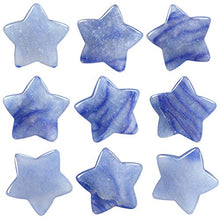 Load image into Gallery viewer, mookaitedecor Set of 5 Star Shape Healing Crystal Pocket Palm Stones, Polished Worry Stone for Reiki Chakra Balancing, Jewelry Making, Home Decoration, Blue Aventurine

