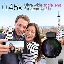 Load image into Gallery viewer, Camera Lens Kit by Coral Entertainments| Professional CPL, Macro &amp; Wide Angle Lenses | Multi-use tripod &amp; Selfie Remote Control | For iPhone, Samsung Galaxy, iPads Tablets | Hard Case &amp; Universal Clip
