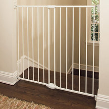 Load image into Gallery viewer, Munchkin Extending XL Tall and Wide Baby Gate,  Hardware Mounted Safety Gate for Stairs, Hallways and Doors, Extends 33" - 56" Wide, Metal, White
