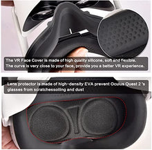 Load image into Gallery viewer, Hard Carrying Case for Oculus Quest 2 All-in-One VR Gaming Headset and Touch Controllers, Portable Travel Cover Storage Bag with Silicone Face Cover &amp; Lens Protector for Quest 2 Accessories - Black
