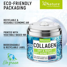 Load image into Gallery viewer, Collagen Cream - Anti Aging Face Moisturizer - Day &amp; Night - Made in USA - Natural Formula with Hyaluronic Acid &amp; Vitamin C - Cleanse, Moisturize, and Protect Your Skin
