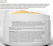 Load image into Gallery viewer, Organic Pain Relief Cream by ZenRenu - MSM Turmeric Arnica, Helichrysum | Made in USA - Muscles, Joints, Back, Neck &amp; Skin Conditions
