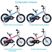 Load image into Gallery viewer, RoyalBaby Boys Girls Kids Bike 16 Inch Matte Button Bicycles with Training Wheels Kickstand Child Bicycle Pink

