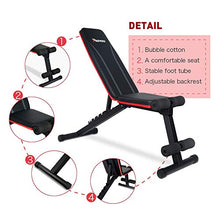 Load image into Gallery viewer, PASYOU Adjustable Weight Bench Full Body Workout Foldable Incline Decline Exercise Workout Bench for Home Gym
