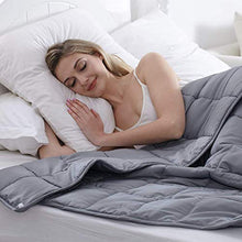 Load image into Gallery viewer, Waowoo Adult Weighted Blanket Queen Size（15lbs 60"x80"） Heavy Blanket with Premium Glass Beads, (Dark Grey)
