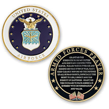 Load image into Gallery viewer, US Air Force Armed Forces Prayer Coin - USAF Valor Challenge Coin – Gift for Airmen (AIR Force)
