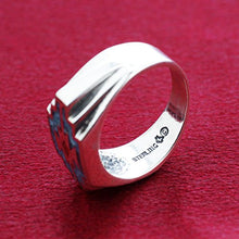 Load image into Gallery viewer, Men's Southwestern Style Turquoise and Coral Gemstone Sterling Silver Ring Size 6
