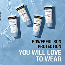 Load image into Gallery viewer, Neutrogena Ultra Sheer Dry-Touch Water Resistant and Non-Greasy Sunscreen Lotion with Broad Spectrum SPF 45, TSA-Compliant travel Size, 3 fl. oz, Pack of 2
