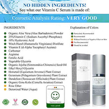 Load image into Gallery viewer, Kleem Organics Vitamin C Serum for Face with Hyaluronic Acid &amp; Vitamin E | Natural Anti Aging Face Serum | Best Anti Wrinkle Facial Serum | Acne Spot Treatment and Dark Spot Corrector for Face [1 oz]
