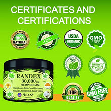 Load image into Gallery viewer, RANDEX 30000MG Organic Hemp Cream, Natural for Sore Muscles, Stiff Joints, and Aching Knees, Shoulders, or Body, Extra Strength
