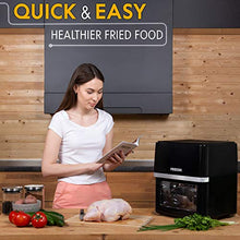 Load image into Gallery viewer, PINSOON Air Fryer Oven 10 QT with 31 Recipes, 360 degree Of Super-Heated Cyclonic Air, 8 Cooking Presets and 11 Accessories, LED Touch Screen and Auto-Shutoff Safety System
