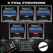 Load image into Gallery viewer, MJIYA LED Truck Tailgate Light Bar Strip, 60 Inch Red Brake Light White Reverse Running Turn Signal Tail Lights for Pickup Trailer Jeep SUV RV Van Dodge, No Drill Install (2 Row 60 Inch)
