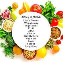 Load image into Gallery viewer, Omega Compact Slow Speed Multi-Purpose Nutrition System Juicer with Quiet Motor Creates Continuous Fresh Healthy Fruit and Vegetable Juice at 80 RPM, 200-Watt, Silver

