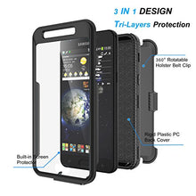 Load image into Gallery viewer, Njjex Galaxy J3 Orbit Case, For Samsung J3 2018/J3 Eclipse 2/J3 Achieve/Express Prime 3/Amp Prime 3/J3 Prime 2/J3 Emerge/J3 V 3rd Gen/J3 Aura/J3 Star Case, Holster Swivel Belt Clip Phone Cover - Black
